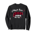 Papa Bear Bear Pajama Grey Red Sweatshirt - Custom Art Print for Adults - T-Shirt, Sweatshirt, Hoodie