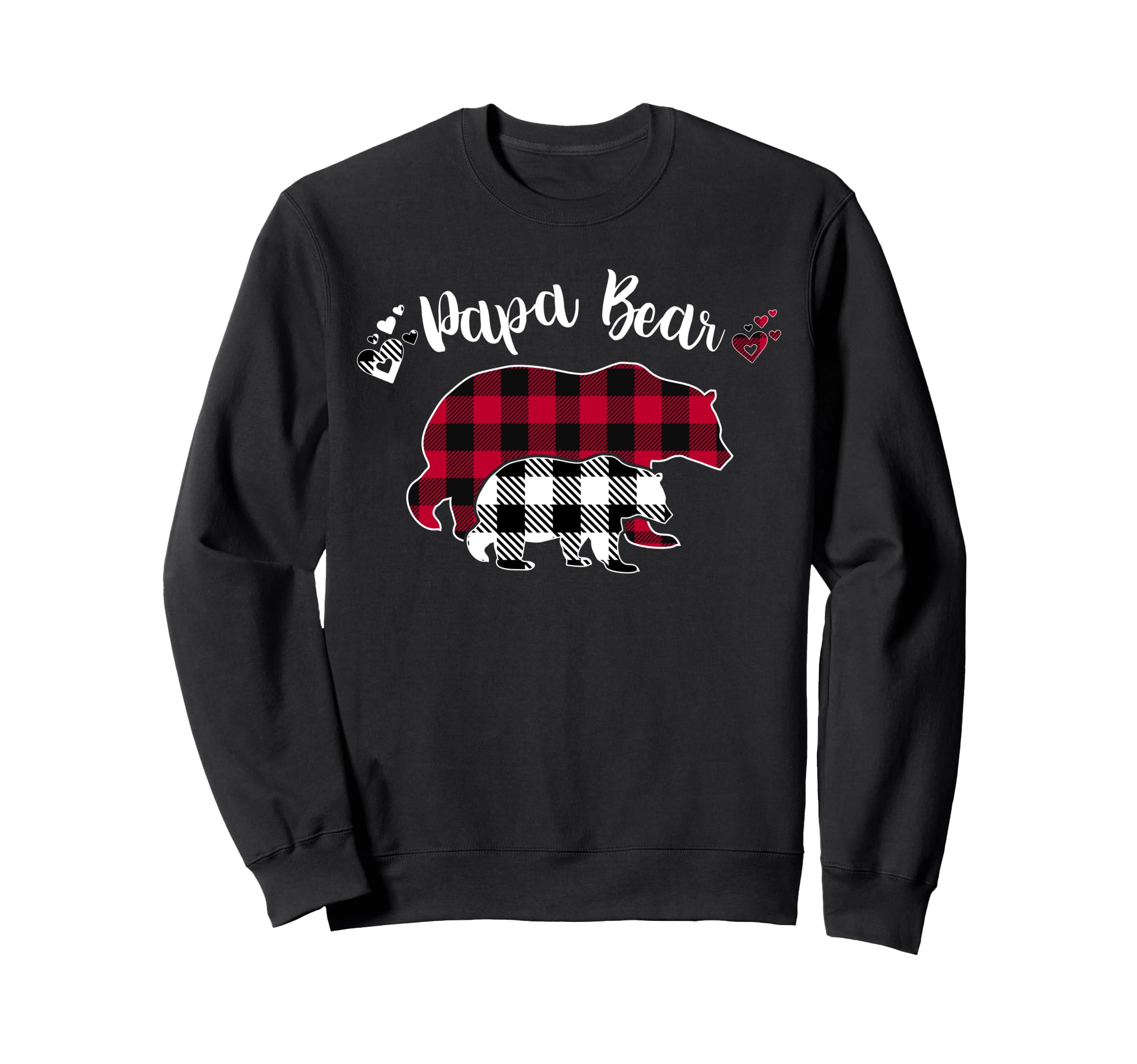 Papa Bear Bear Pajama Grey Red Sweatshirt - Custom Art Print for Adults - T-Shirt, Sweatshirt, Hoodie