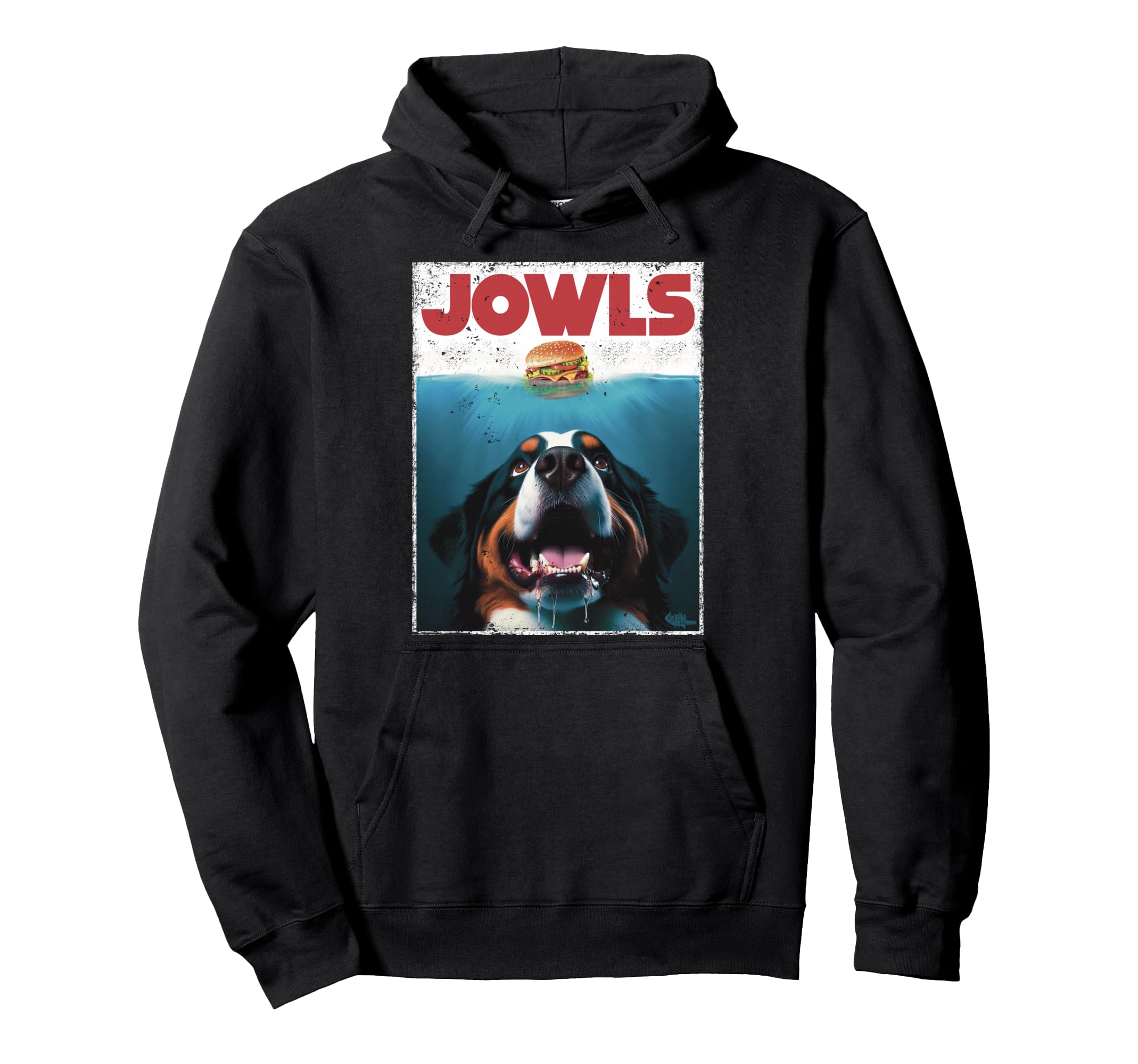Funny Berner Jowls Burger Bernese Hoodie - Fun Novelty Design Men Women - T-Shirt, Sweatshirt, Hoodie