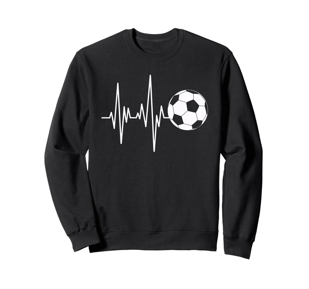 Soccer Heartbeat Ecg Ball Minimal Sweatshirt - Aesthetic Graphic Men Women - T-Shirt, Sweatshirt, Hoodie