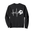 Soccer Heartbeat Ecg Ball Minimal Sweatshirt - Aesthetic Graphic Men Women - T-Shirt, Sweatshirt, Hoodie