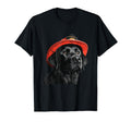 Black Labrador Firefighter Hat Fireman T-Shirt - Graphic Print Men Women - T-Shirt, Sweatshirt, Hoodie