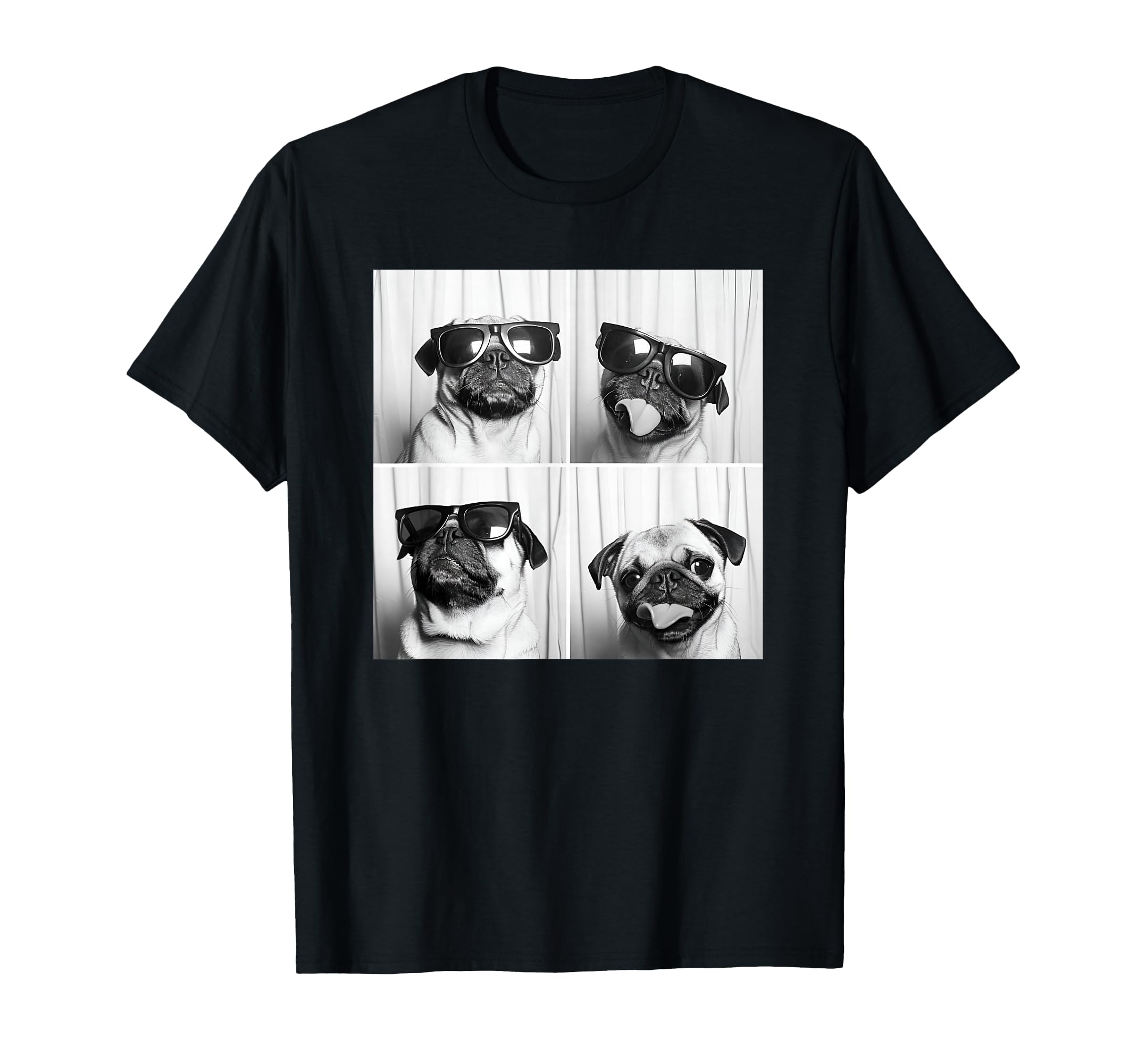 Pug Face Pet Photobooth Pug T-Shirt - Casual Everyday Wear Men Women - T-Shirt, Sweatshirt, Hoodie
