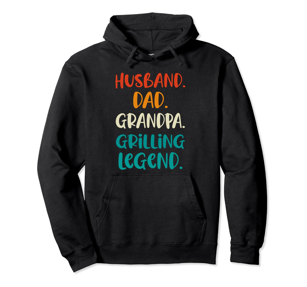 Funny Husband Dad Grandpa Grilling Legend Hoodie - Graphic Print Men Women - T-Shirt, Sweatshirt, Hoodie