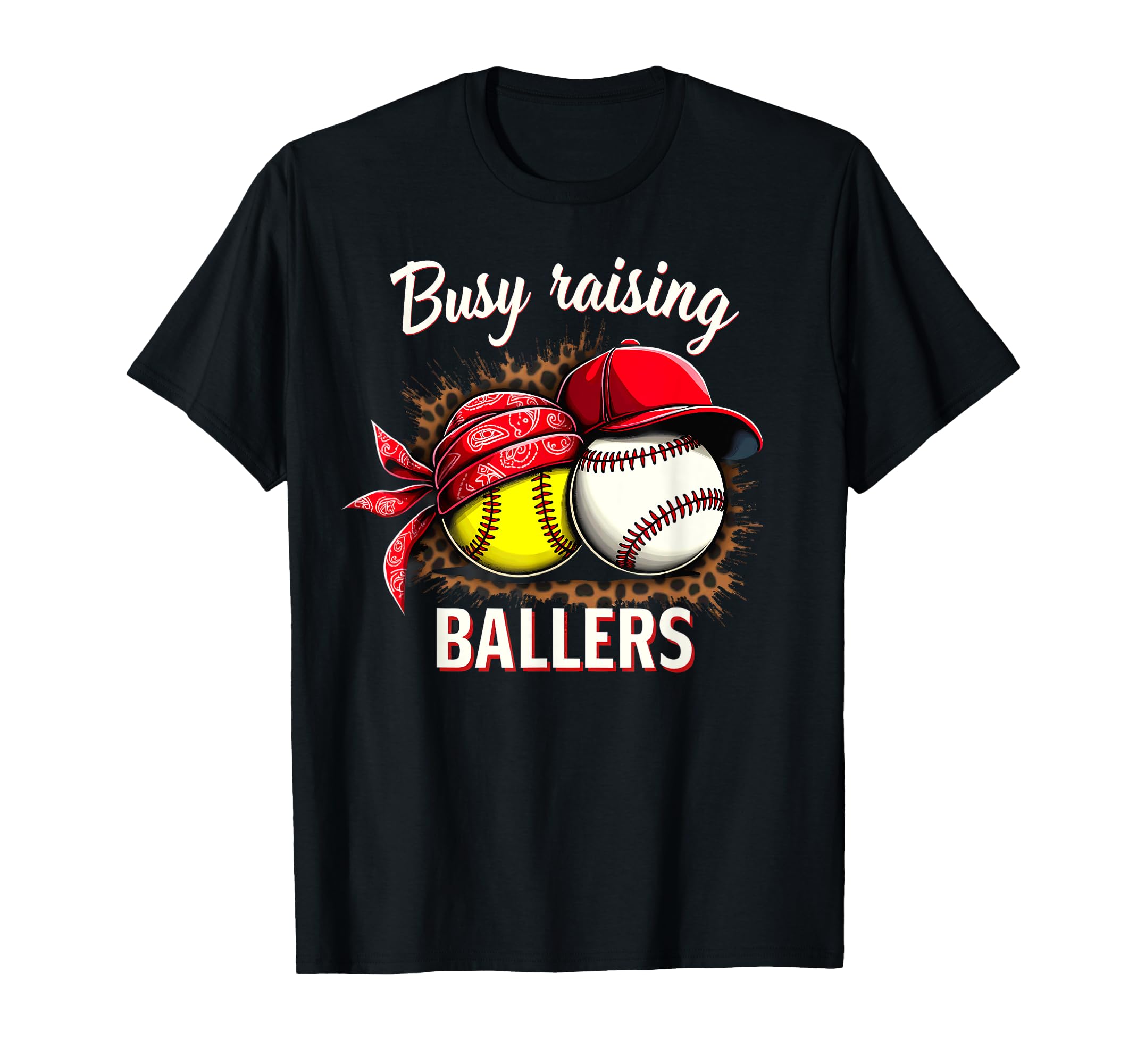 Busy Raising Ballers Softball T-Shirt - Minimalist Print for Adults - T-Shirt, Sweatshirt, Hoodie