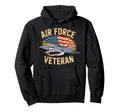 Air Force Veteran Us American Flag Dad Hoodie - Streetwear Style Unisex - T-Shirt, Sweatshirt, Hoodie