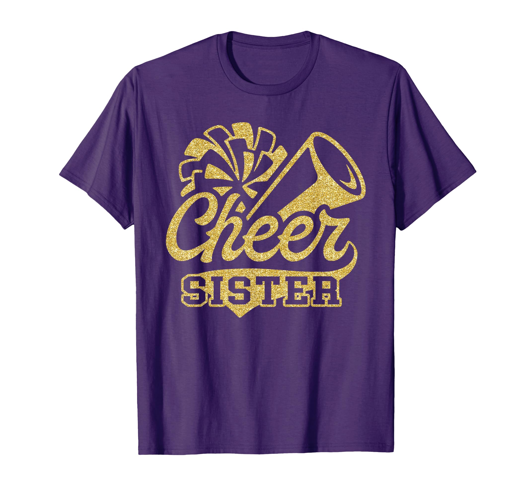 Cheer Sister Biggest Fan Black T-Shirt - Fun Novelty Design for Adults - T-Shirt, Sweatshirt, Hoodie