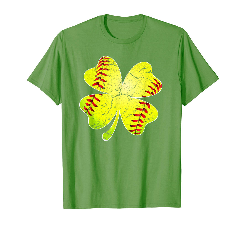 Funny Softball Shamrock St Patricks T-Shirt - Unique Graphic for Adults - T-Shirt, Sweatshirt, Hoodie