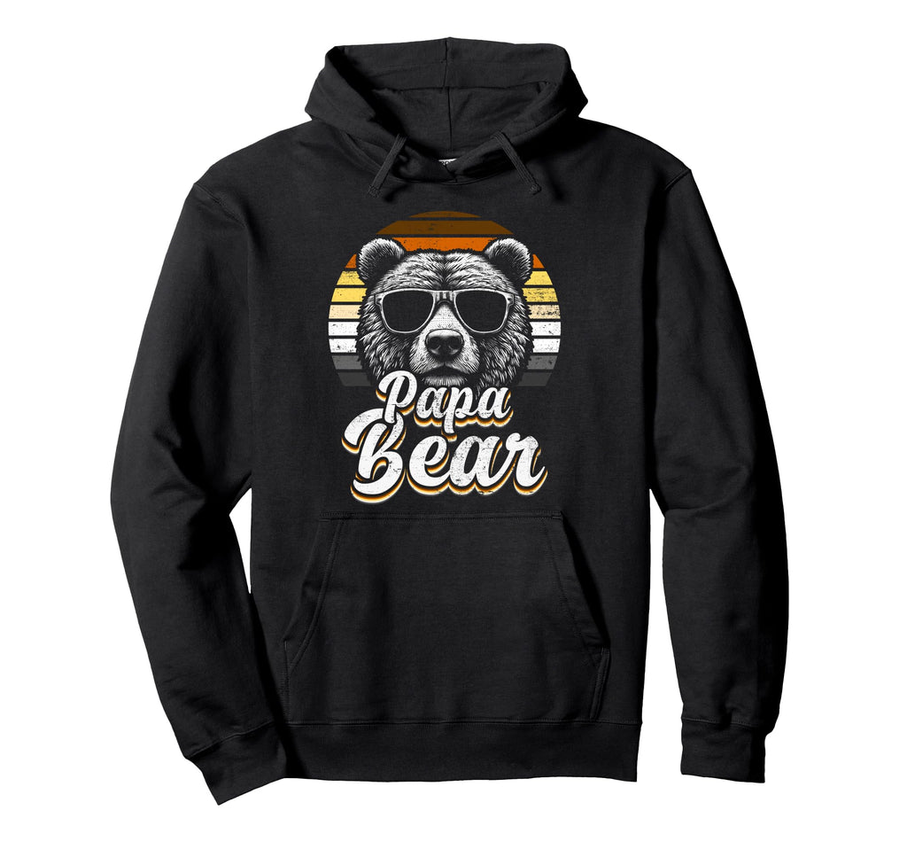 Papa Bear Gay Pride Bear Flag Hoodie - Unique Graphic Men Women - T-Shirt, Sweatshirt, Hoodie
