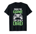 Gamer Dad Fathers Day Pause Game Time To T-Shirt - Unique Graphic Unisex - T-Shirt, Sweatshirt, Hoodie