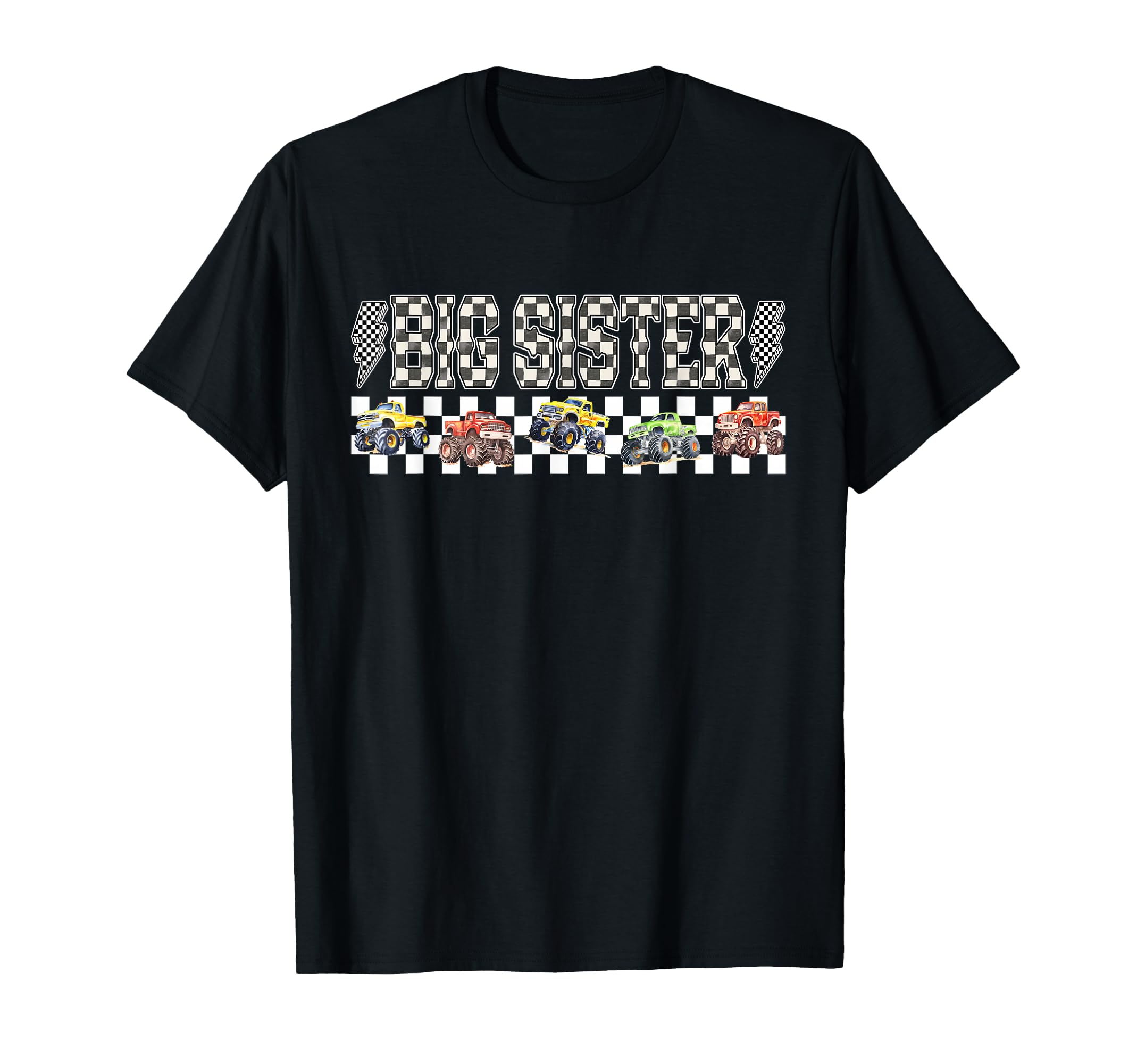 Big Sister Monster Truck Family Crew T-Shirt - Unique Graphic Men Women - T-Shirt, Sweatshirt, Hoodie