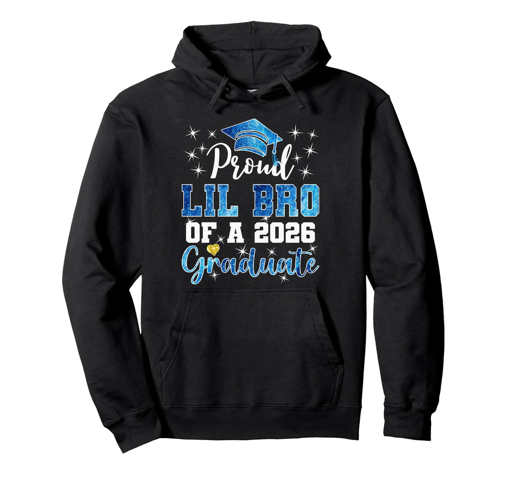 Super Proud Lil Bro 2026 Graduate Hoodie - Minimalist Print Unisex - T-Shirt, Sweatshirt, Hoodie