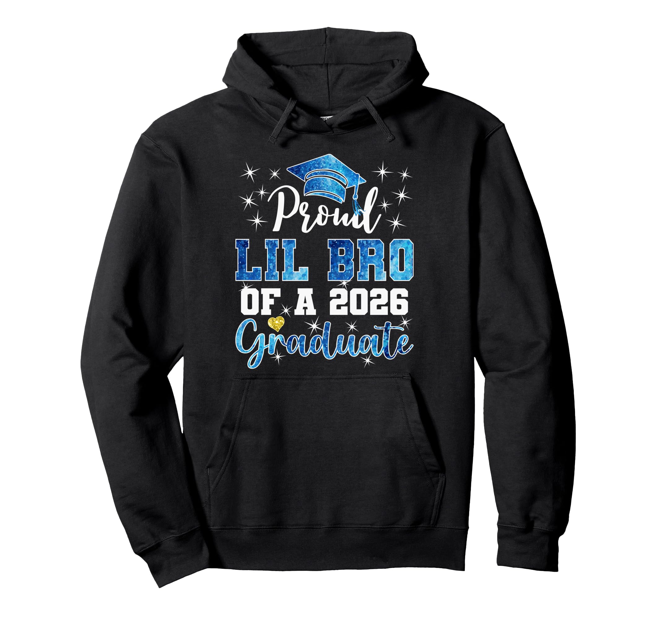 Super Proud Lil Bro 2026 Graduate Hoodie - Minimalist Print Unisex - T-Shirt, Sweatshirt, Hoodie