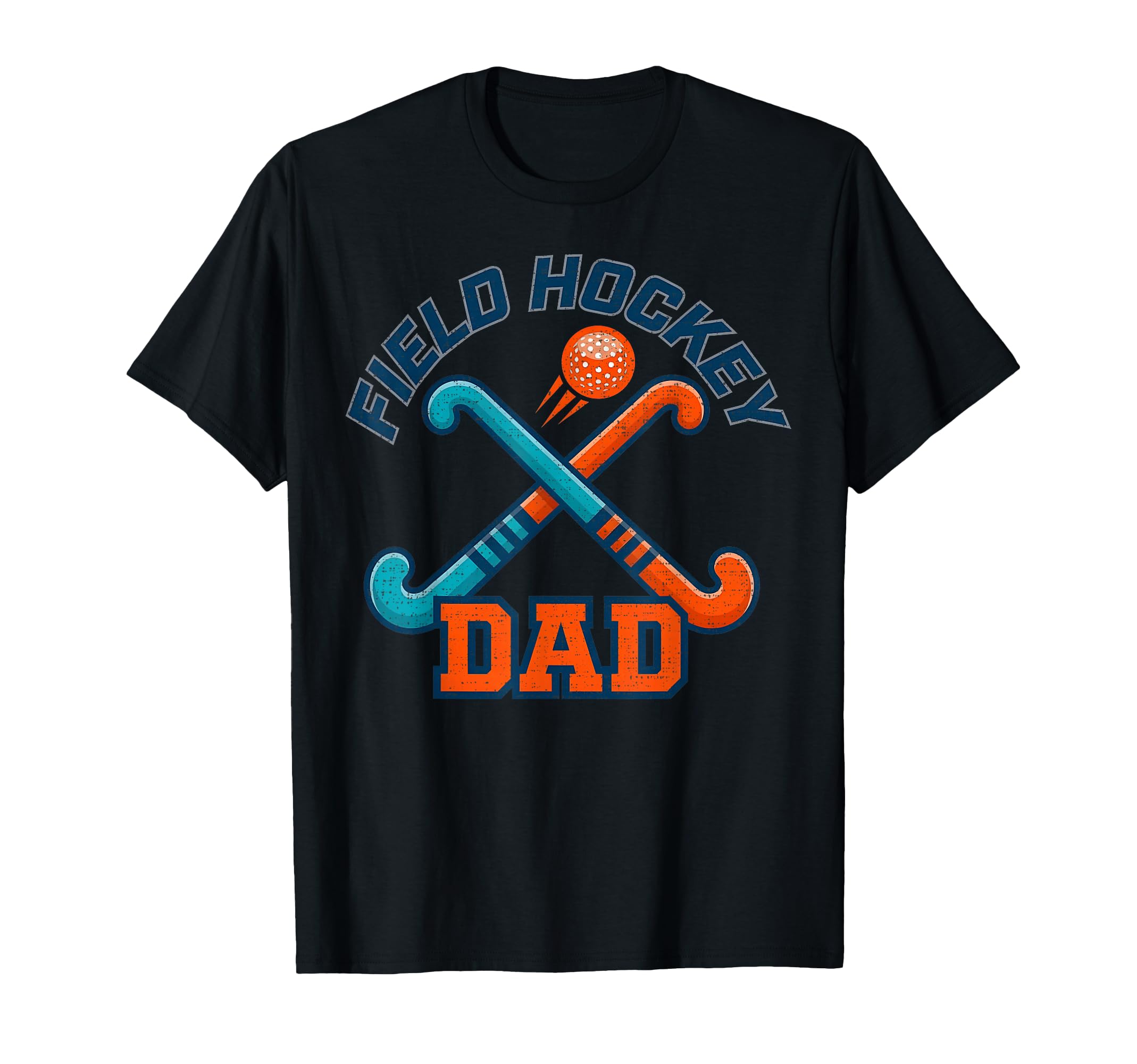 Field Hockey Dad Crossed Sticks Color T-Shirt - Unique Graphic Unisex - T-Shirt, Sweatshirt, Hoodie