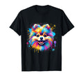 Colorful Pomeranian Splash Art Pom Puppy T-Shirt - Graphic Print Unisex - T-Shirt, Sweatshirt, Hoodie