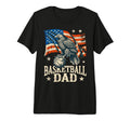 Basketball American Flag Basketball Dad T-Shirt - Unique Graphic Unisex - T-Shirt, Sweatshirt, Hoodie