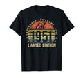 Est 1951 75Th Birthday 75 Year Old T-Shirt - Aesthetic Graphic Men Women - T-Shirt, Sweatshirt, Hoodie