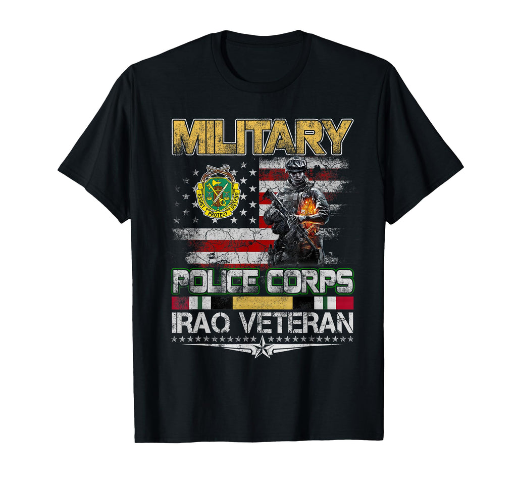 Usa Military Police Corps Iraq Veteran T-Shirt - Graphic Print Unisex - T-Shirt, Sweatshirt, Hoodie