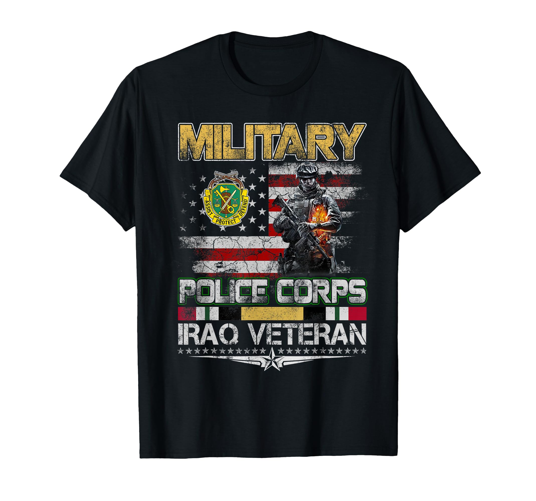 Usa Military Police Corps Iraq Veteran T-Shirt - Graphic Print Unisex - T-Shirt, Sweatshirt, Hoodie