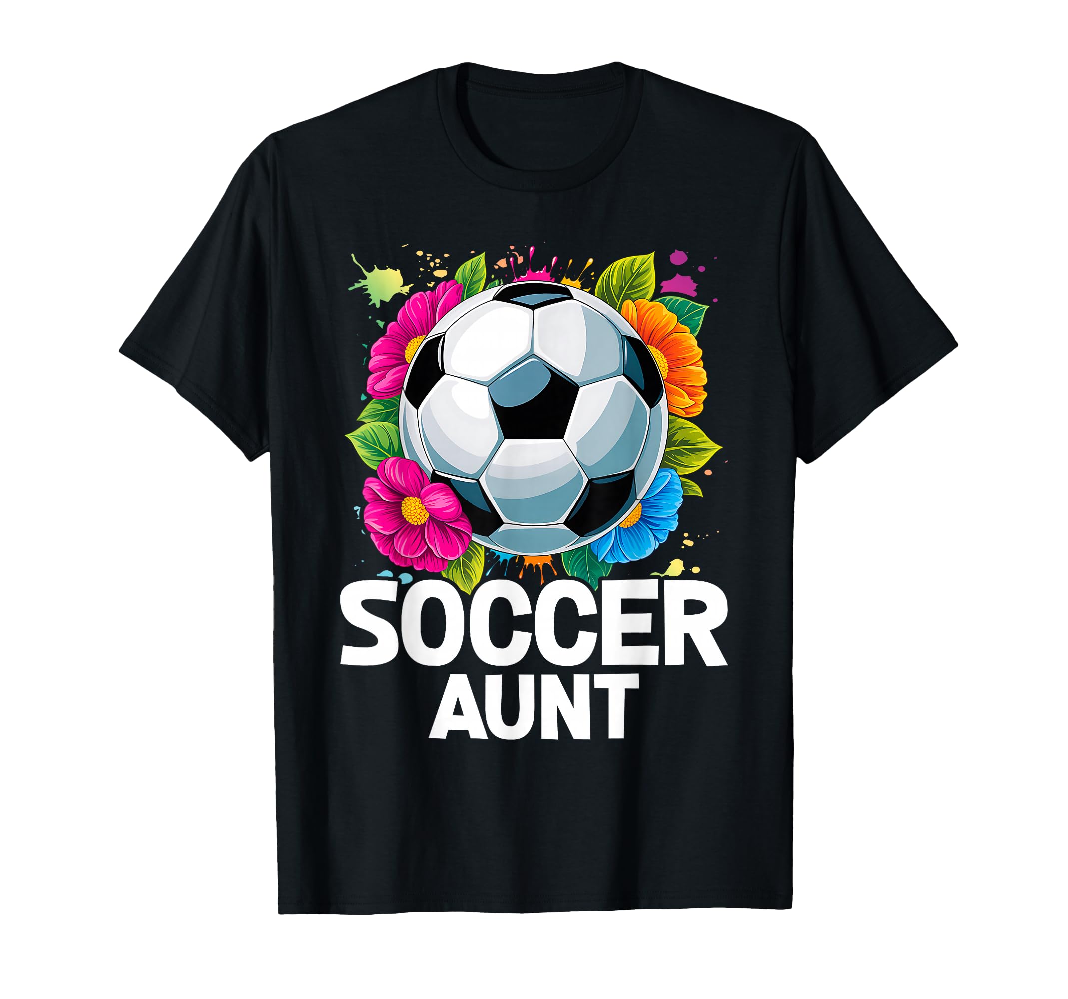 Soccer Aunt Heart Sport Lover Auntie T-Shirt - Graphic Print Unisex - T-Shirt, Sweatshirt, Hoodie