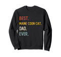 Funny Dad Best Maine Coon Cat Dad Sweatshirt - Minimalist Print Men Women - T-Shirt, Sweatshirt, Hoodie