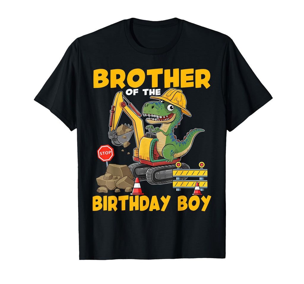 Brother Birthday Construction Excavator T-Shirt - Graphic Print for Adults - T-Shirt, Sweatshirt, Hoodie
