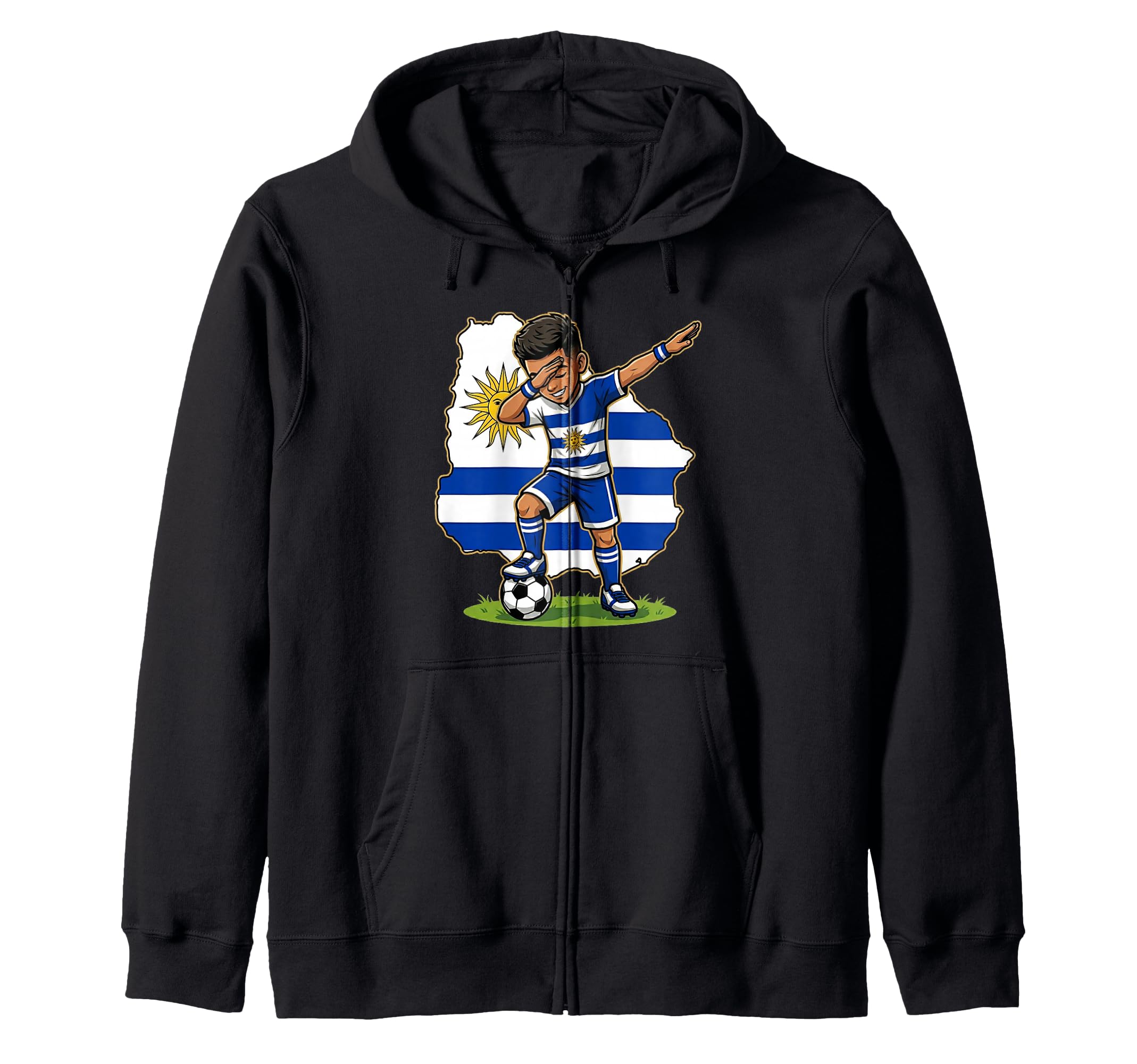Uruguay Soccer Dab Flag T-Shirt - Fun Novelty Design for Adults - T-Shirt, Sweatshirt, Hoodie