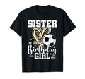 Sister Birthday Soccer Ball Sister Leopard T-Shirt - Graphic Print Unisex - T-Shirt, Sweatshirt, Hoodie
