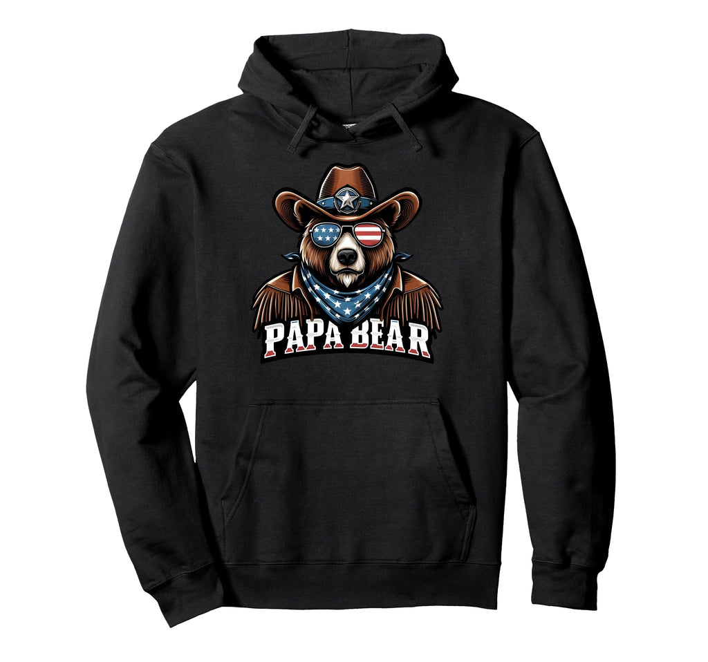 Papa Bear Gifts Funny Birthday Fun Hoodie - Minimalist Print Men Women - T-Shirt, Sweatshirt, Hoodie