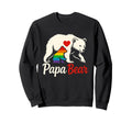 Papa Bear Pride Rainbow Lgbtq Sweatshirt - Casual Everyday Wear Men Women - T-Shirt, Sweatshirt, Hoodie