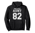 Number 82 Custom Proud Soccer Futbol Aunt Hoodie - Graphic Print Unisex - T-Shirt, Sweatshirt, Hoodie
