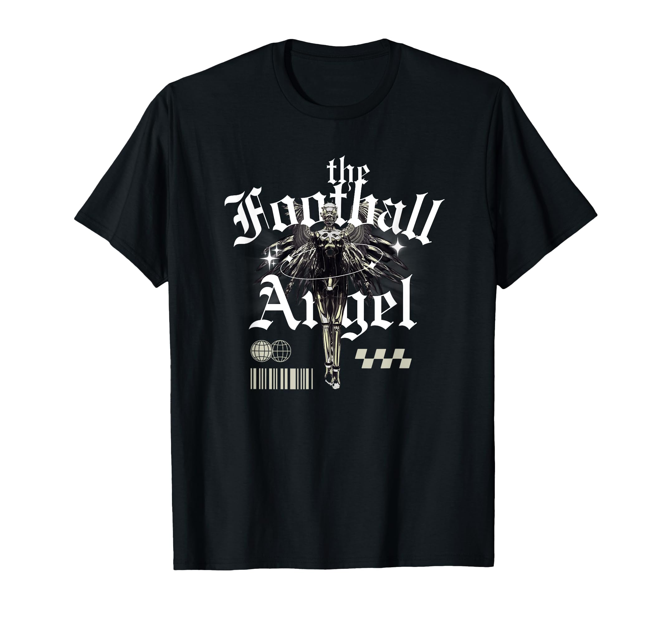 Football Angel Soccer Player Guardian T-Shirt - Minimalist Print Unisex - T-Shirt, Sweatshirt, Hoodie