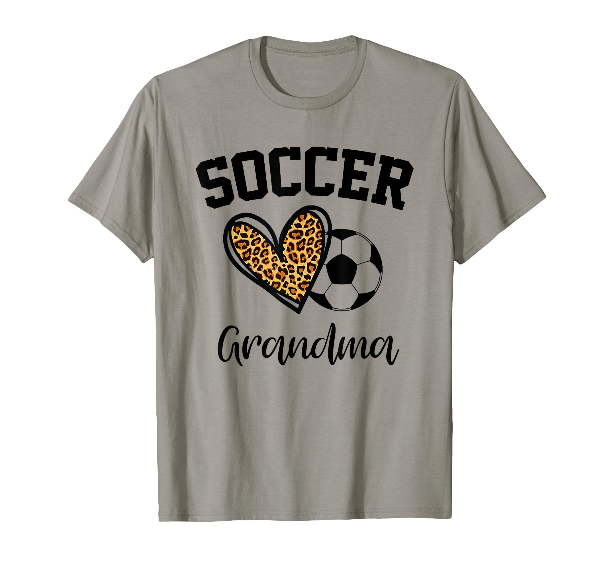 Soccer Grandma Leopard Heart Funny T-Shirt - Novelty Apparel Men Women - T-Shirt, Sweatshirt, Hoodie