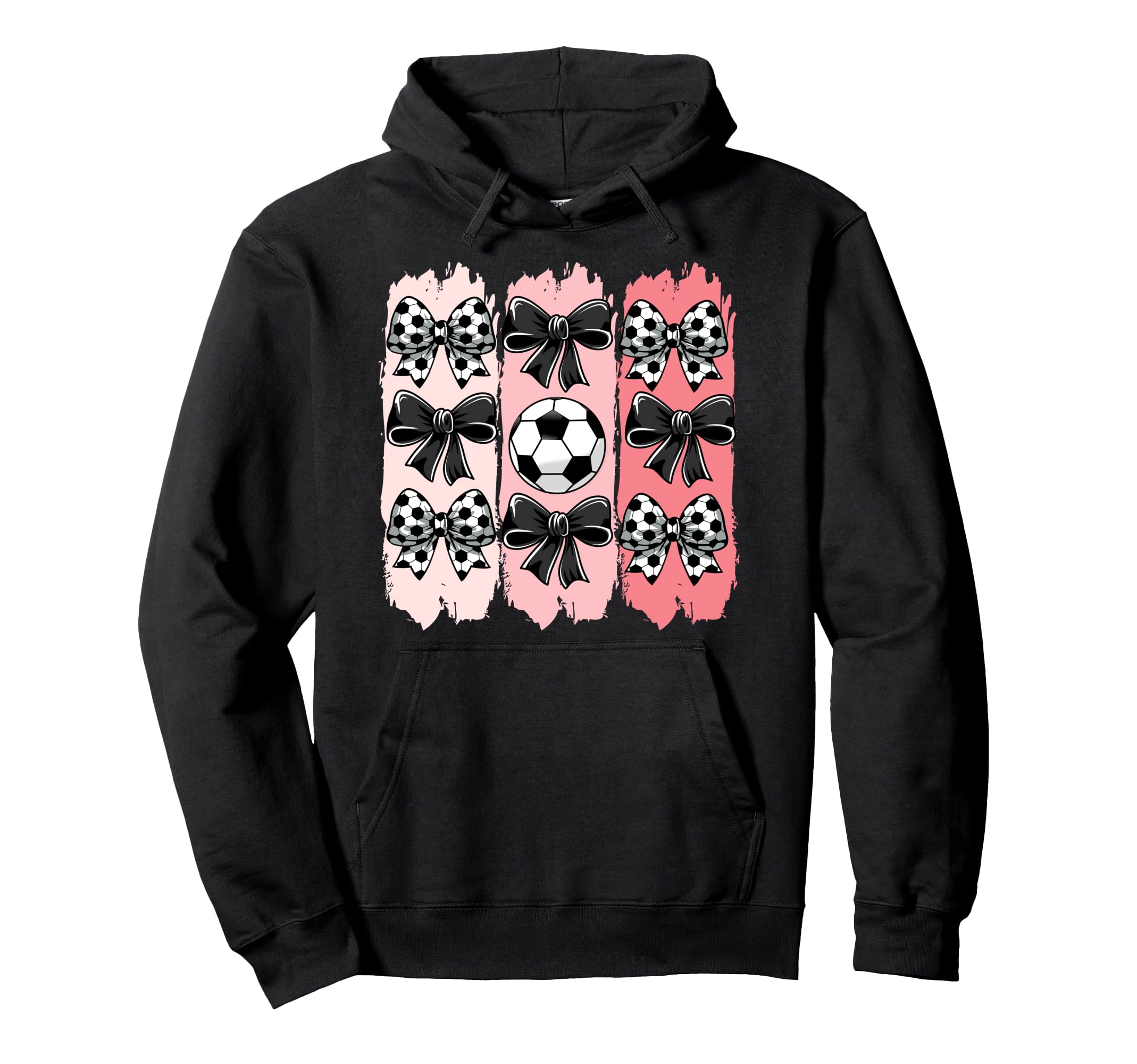 Soccer Coquette Bow Soccer Ball Soccer Hoodie - Graphic Print Men Women - T-Shirt, Sweatshirt, Hoodie