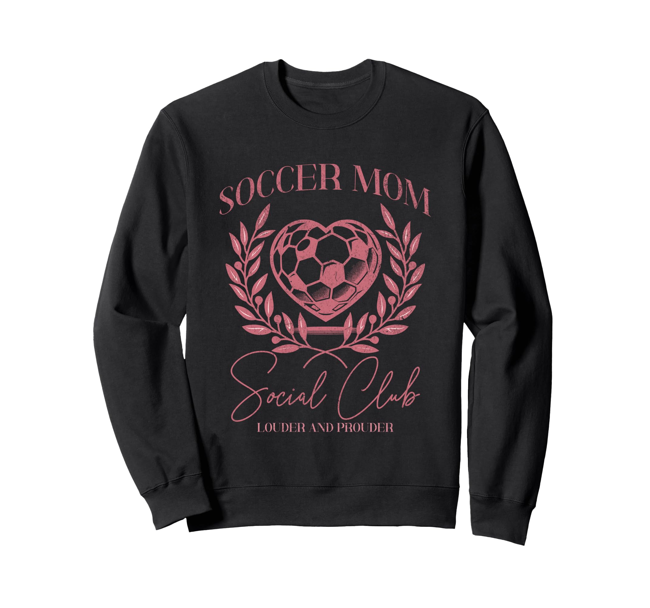 Soccer Mom Social Club Heart Sweatshirt - Graphic Print for Adults - T-Shirt, Sweatshirt, Hoodie