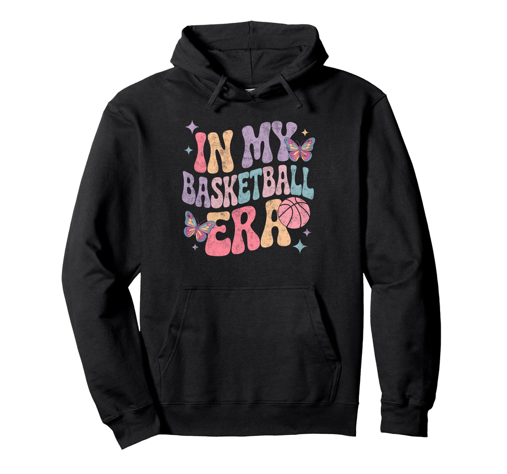 Groovy I My Basketball Era Player Fan Mom Hoodie - Novelty Apparel Unisex - T-Shirt, Sweatshirt, Hoodie
