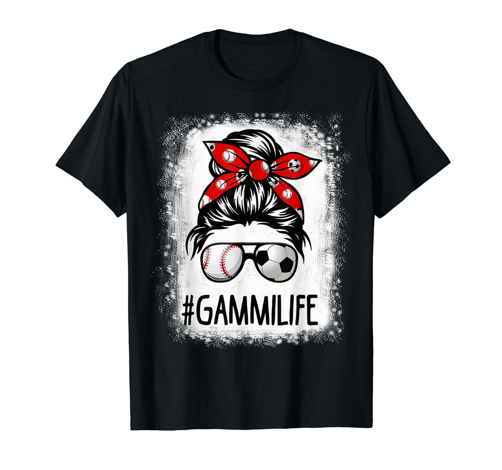Bleached Gammi Life Soccer Messy Bun T-Shirt - Custom Art Print Men Women - T-Shirt, Sweatshirt, Hoodie