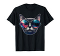 Cat Space Glasses Sunglasses Universe T-Shirt - Custom Art Print Unisex - T-Shirt, Sweatshirt, Hoodie