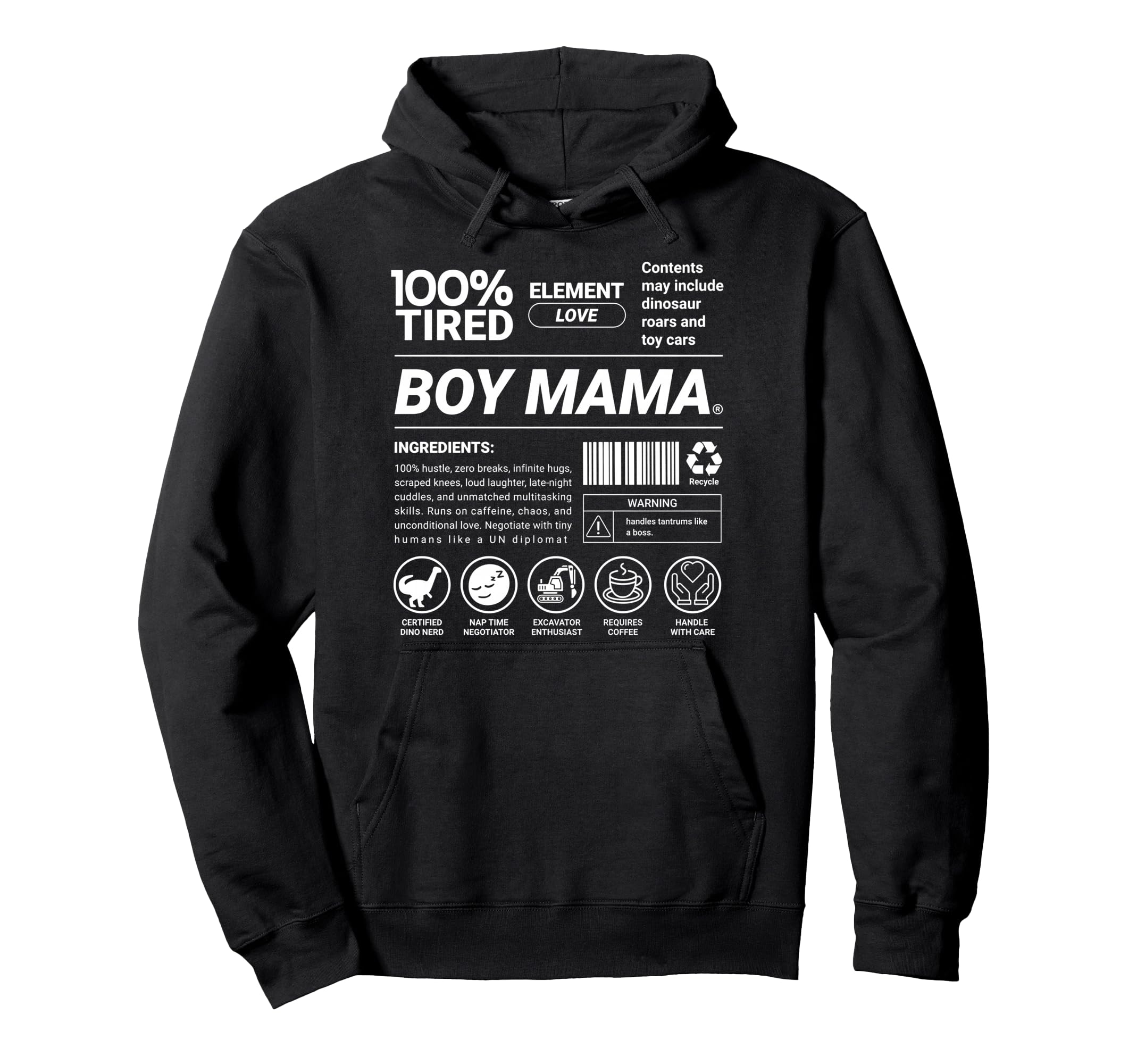 100 Tired Mama Mom Definition Hoodie - Aesthetic Graphic Unisex - T-Shirt, Sweatshirt, Hoodie