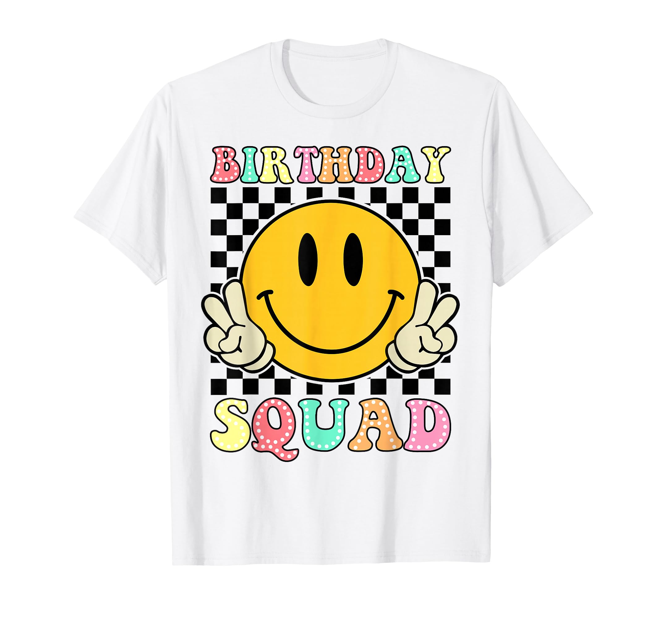 Birthday Squad Groovy Matching Family T-Shirt - Aesthetic Graphic Unisex - T-Shirt, Sweatshirt, Hoodie