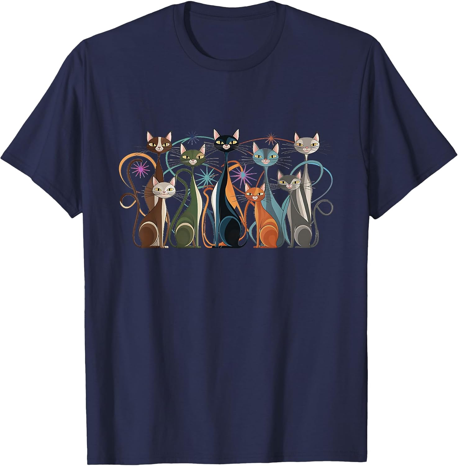Cat Vintage Retro Mid-Century Modern Look Cats 50s - Adult & Kids T-Shirts, Sweatshirts & Hoodies apparel design preview 1