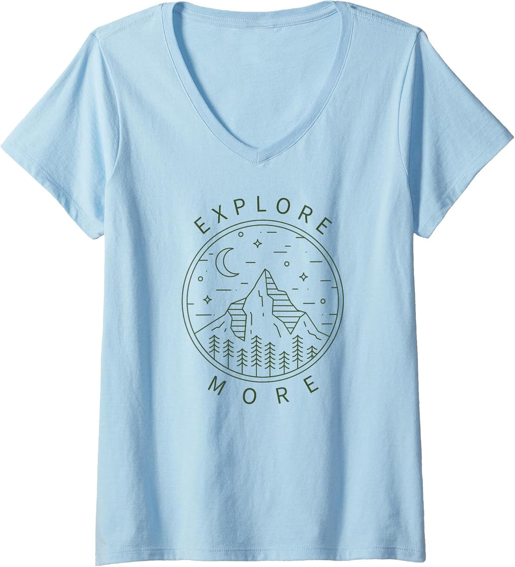 Womens Explore More Minimalist Mountains Hiking Hiker - Adult & Kids T-Shirts, Sweatshirts & Hoodies apparel design preview 1
