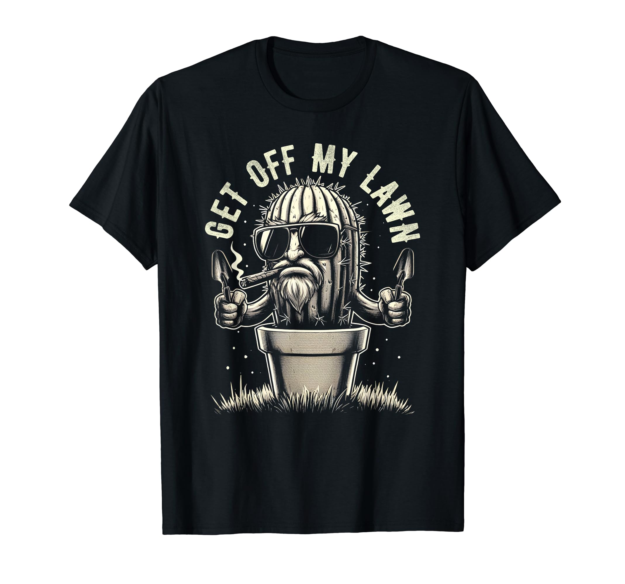 Get Off My Lawn Funny Grumpy T-Shirt - Casual Everyday Wear for Adults - T-Shirt, Sweatshirt, Hoodie