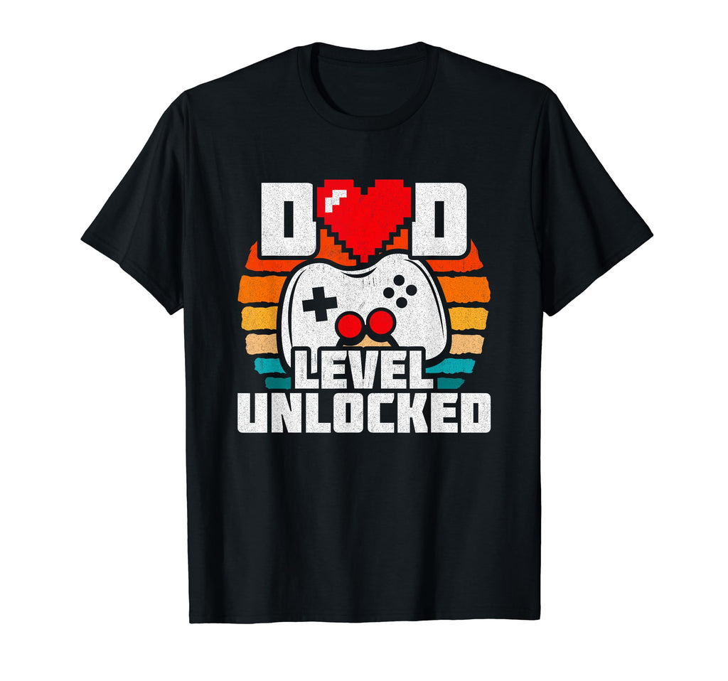 Dad Level Unlocked Gamer Dad New Dad T-Shirt - Novelty Apparel Men Women - T-Shirt, Sweatshirt, Hoodie