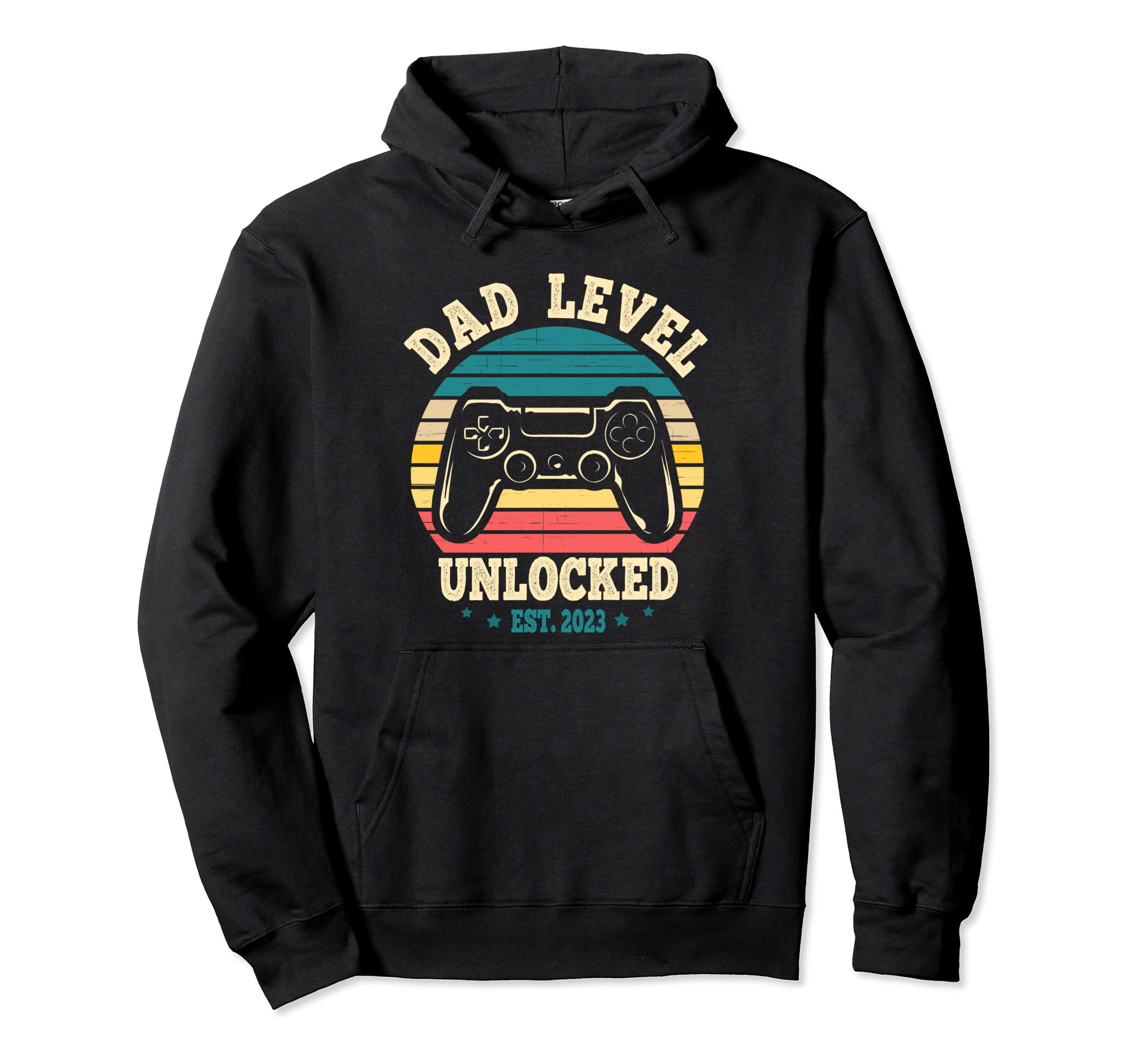 Dad Level Unlocked Est 2023 New Daddy I Hoodie - Trendy Graphic for Adults - T-Shirt, Sweatshirt, Hoodie