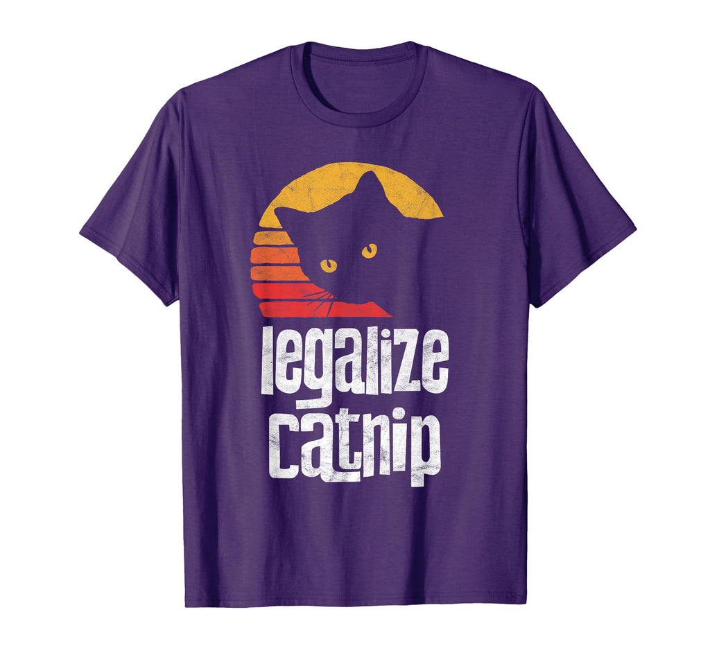 Legalize Catnip Funny 80S Cat T-Shirt - Custom Art Print Unisex - T-Shirt, Sweatshirt, Hoodie