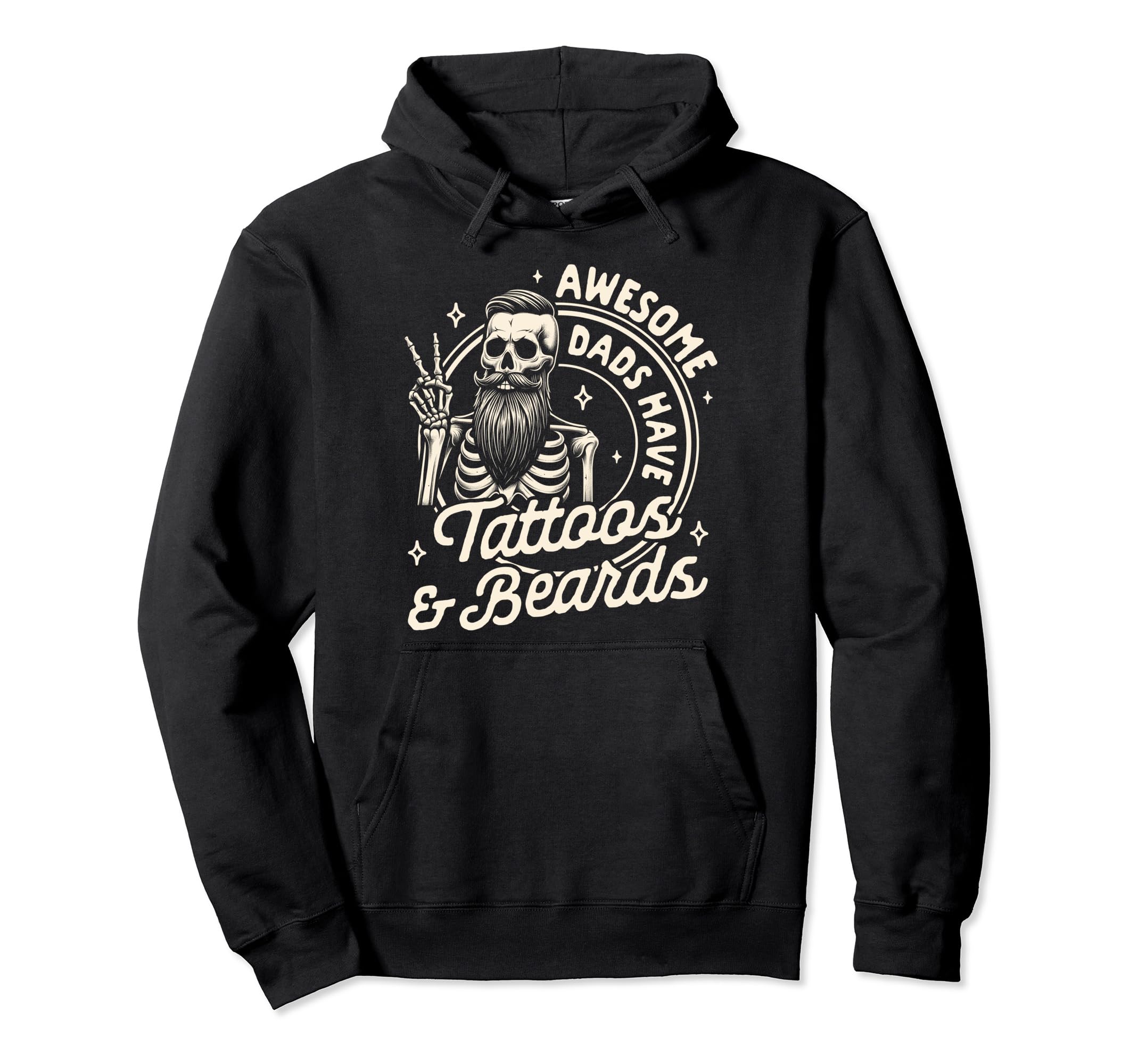 Bearded Dad Fathers Day Awesome Dads Hoodie - Fun Novelty Design Men Women - T-Shirt, Sweatshirt, Hoodie