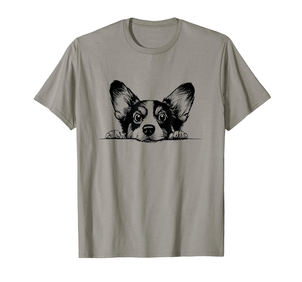 Funny Logo Happy Tricolor Corgi Dog T-Shirt - Fun Novelty Design Unisex - T-Shirt, Sweatshirt, Hoodie