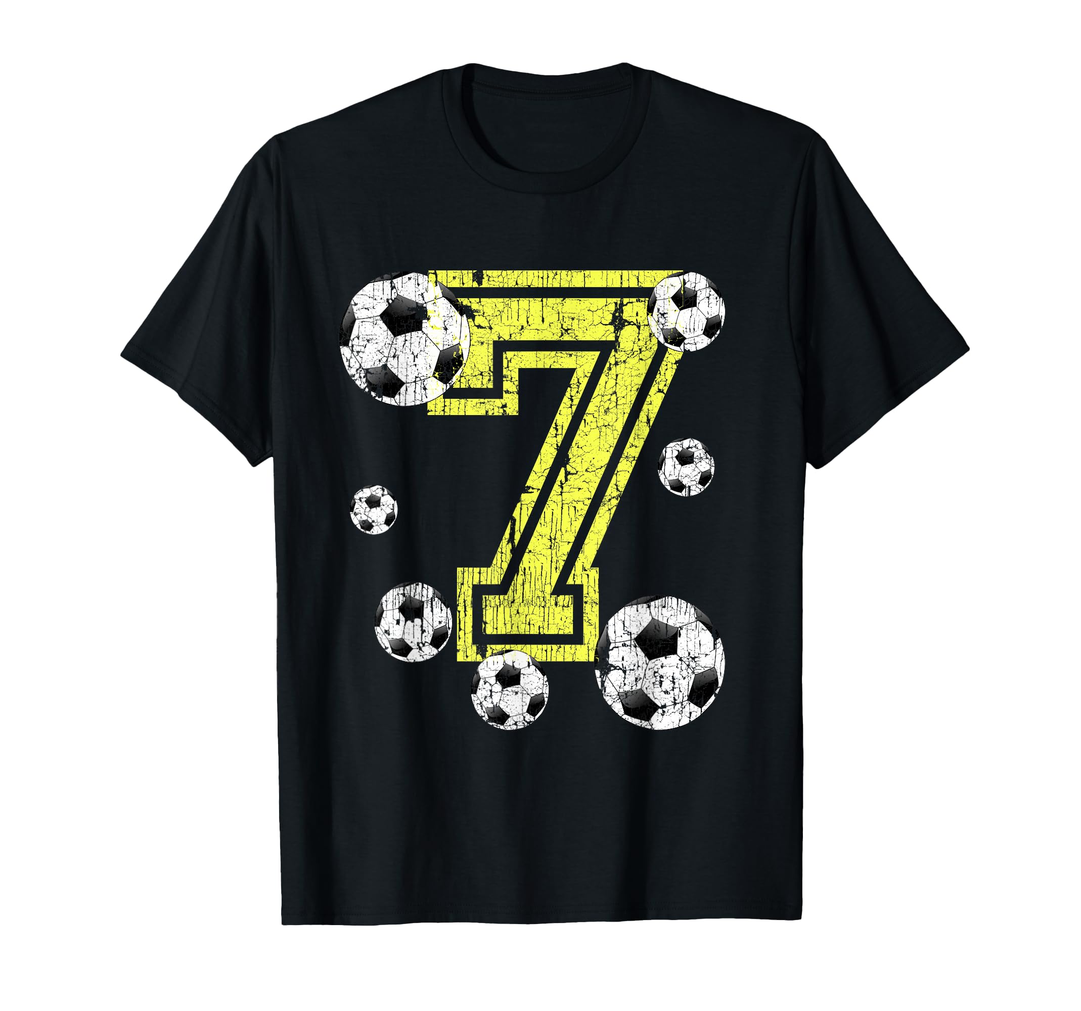 7Th Birthday Number 7 Soccer Fan Or T-Shirt - Aesthetic Graphic for Adults - T-Shirt, Sweatshirt, Hoodie