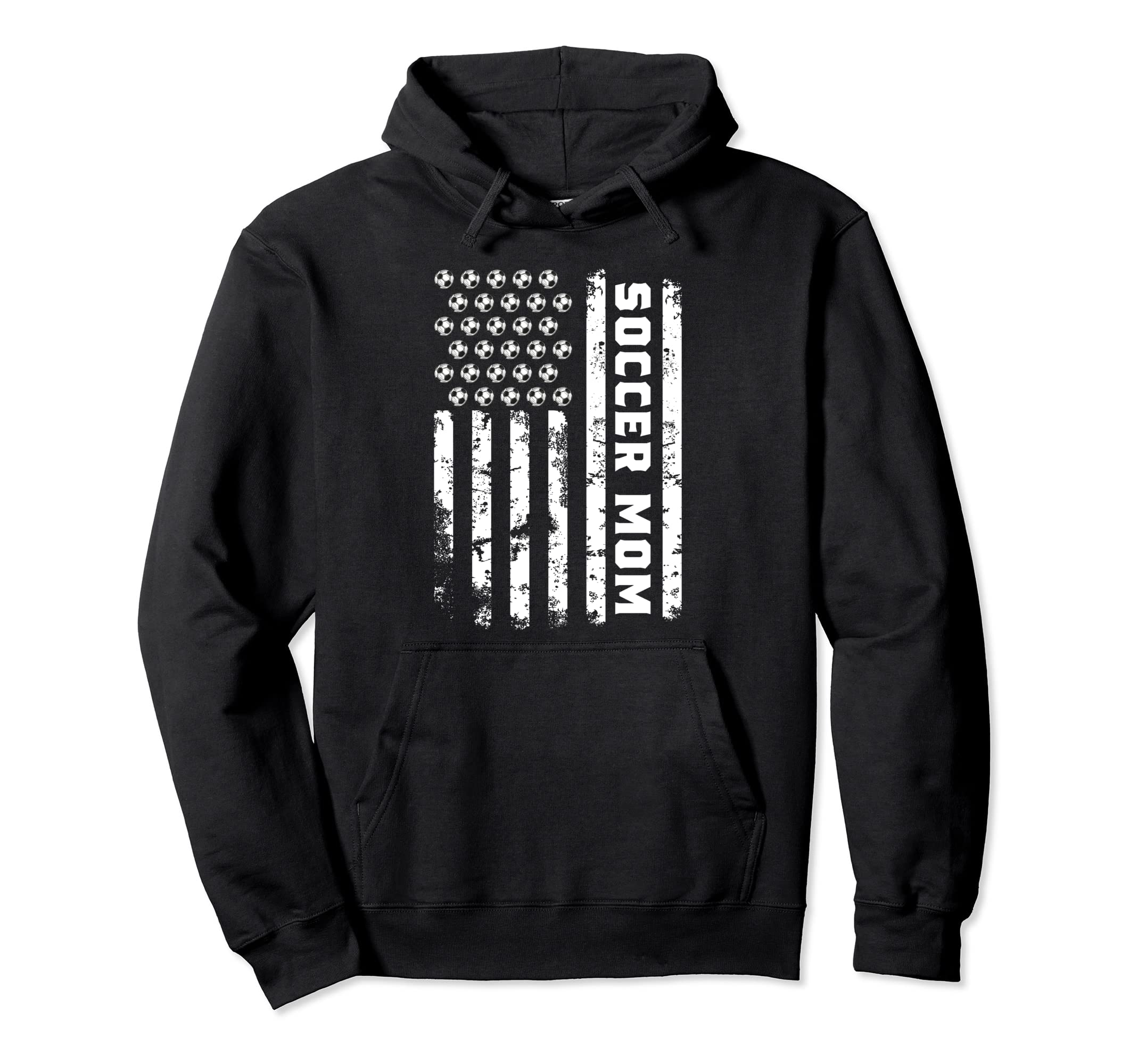 Soccer Mom Game Day Soccer Lovers Usa Flag Hoodie - Streetwear Style Unisex - T-Shirt, Sweatshirt, Hoodie